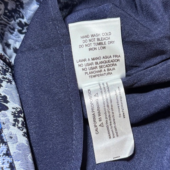 Hyacinth House Priscilla Puff Sleeve Top XS NWT Blue Floral Jacquard - Picture 9 of 12